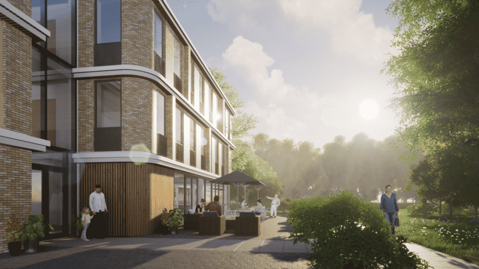 Impressie achterzijde Kalenderweg Almere Care Concept